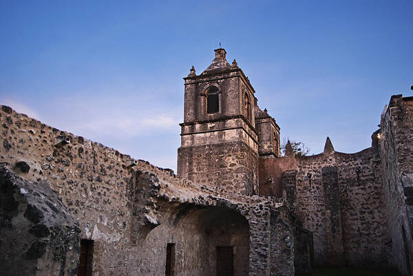 Mission Concepcion Poster featuring the photograph Mission Concepcion Courtyard by Melany Sarafis