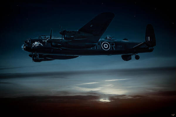 Lancaster Poster featuring the photograph Nightflight by Chris Lord