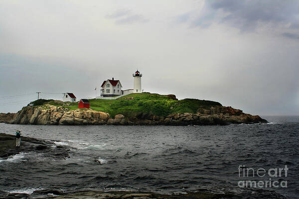 Nubble Poster featuring the photograph Nubble Light by LR Photography