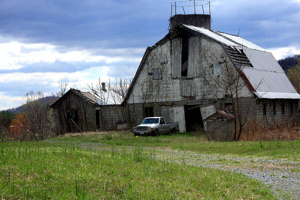 Abandoned Poster featuring the photograph Old barn by Emanuel Tanjala