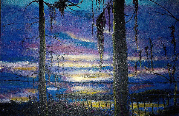 Lake Poster featuring the painting On The Shore Of Waccamaw by Stefan Duncan