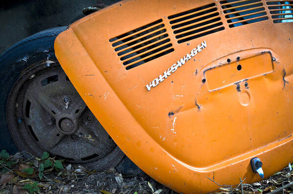 Vw Bug Poster featuring the photograph Orange VW Bug by Carolyn Marshall