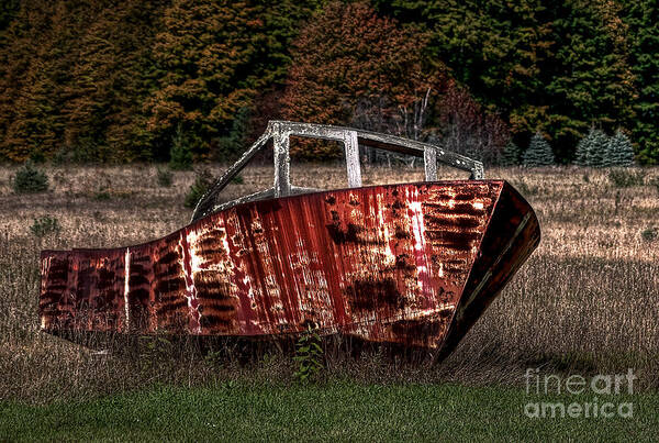 Boat Poster featuring the photograph Out To Pasture by Terry Doyle