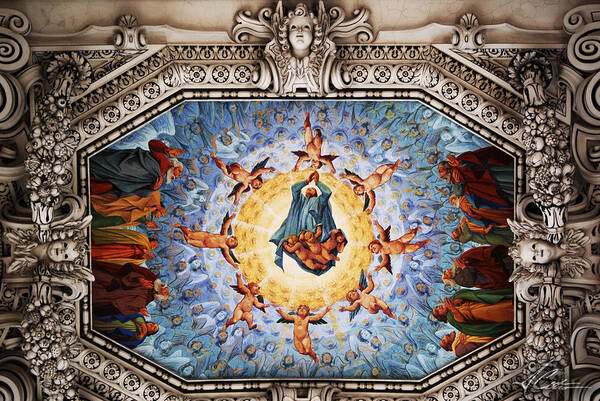 Religious Paintings Poster featuring the photograph Painted Roof by Anthony Citro