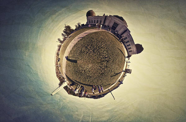 Stereographic Poster featuring the photograph Planet Griffith Observatory by Natasha Bishop