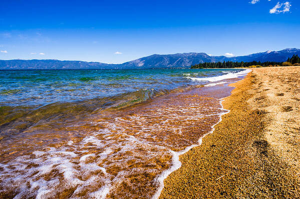 Blue Sky Poster featuring the photograph Pope Beach Lake Tahoe California by Scott McGuire