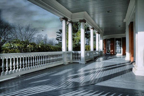 Porch Poster featuring the photograph Porch Light by Robin-Lee Vieira