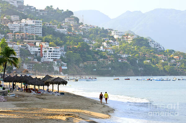 Beach Poster featuring the photograph Puerto Vallarta beach by Elena Elisseeva