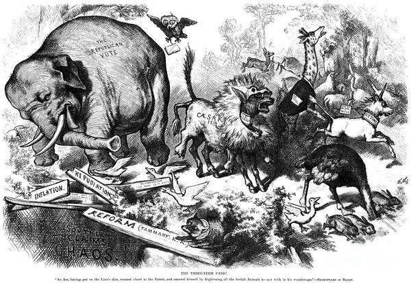 1874 Poster featuring the photograph Republican Elephant, 1874 by Granger