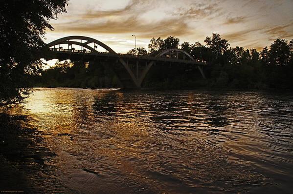 Rogue River Poster featuring the photograph Rogue River Sunset by Mick Anderson