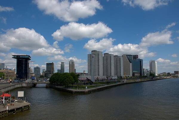 Rotterdam Poster featuring the photograph Rotterdam Skyline by Steven Richman