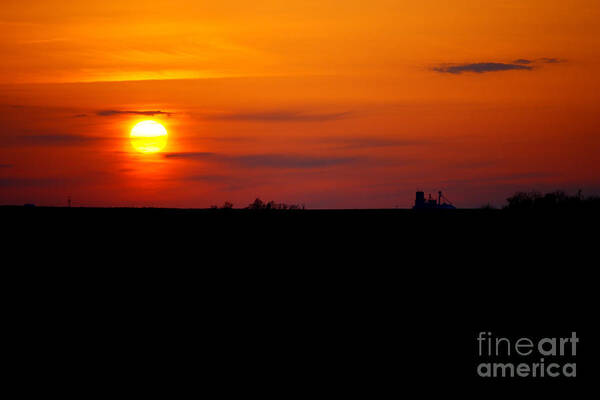 Sunset Poster featuring the photograph Rural Illinois sunset by Alan Look