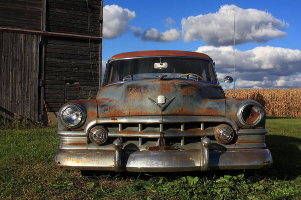 Americana Poster featuring the photograph Rusty Old Cadillac by Lyle Hatch