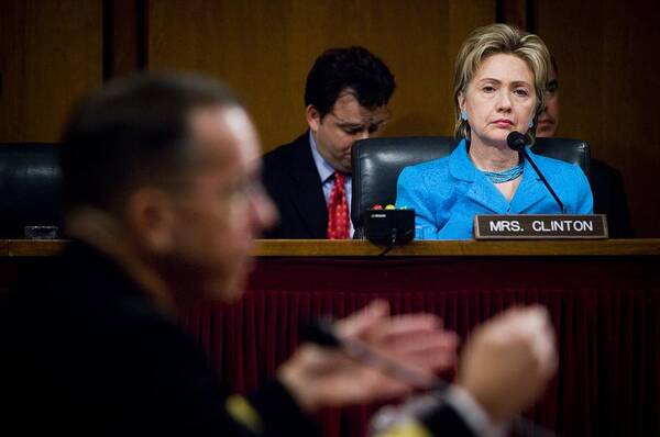 History Poster featuring the photograph Senator Hillary Clinton A Member by Everett