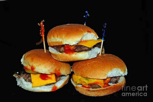 Food Poster featuring the photograph Sliders by Cindy Manero