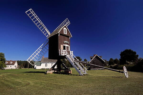 Spocott Windmill Poster featuring the photograph Spocott Windmill by Sally Weigand