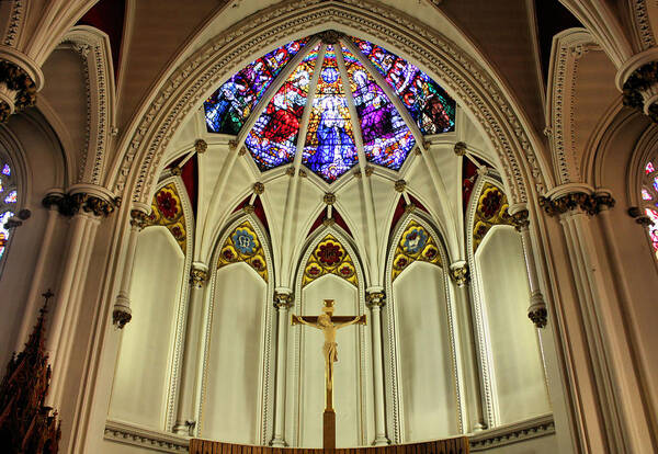 St. Mary's Basilica Poster featuring the photograph St. Mary's Basilica Altar by Kristin Elmquist