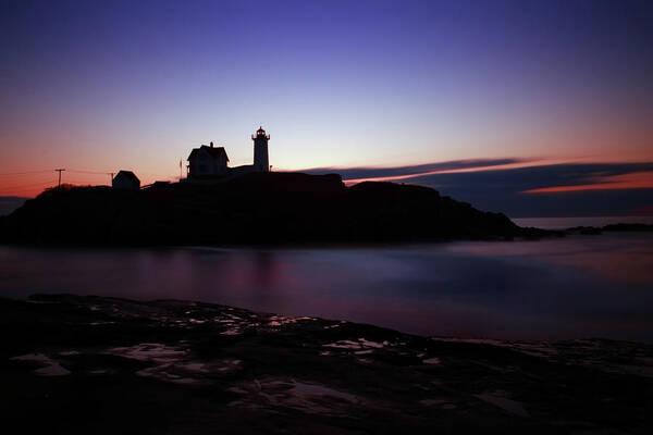 Maine Poster featuring the photograph Still Dawn Cape Neddick by Rick Berk