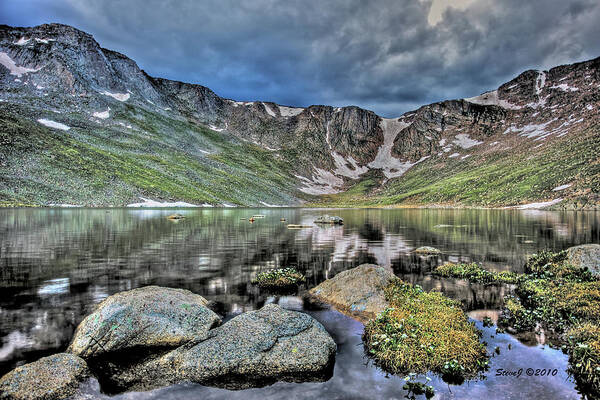 Summit Lake Poster featuring the photograph Summit Lake Tundra and Granite by Stephen Johnson