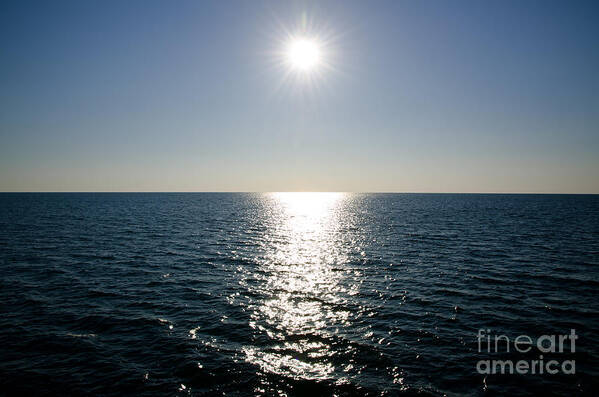 Sun Poster featuring the photograph Sunshine over the mediterranean sea by Mats Silvan