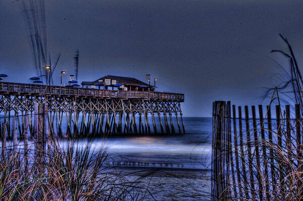 Surfside Beach Sc Poster featuring the photograph Surfside Beach Pier South Carolina by Joe Granita