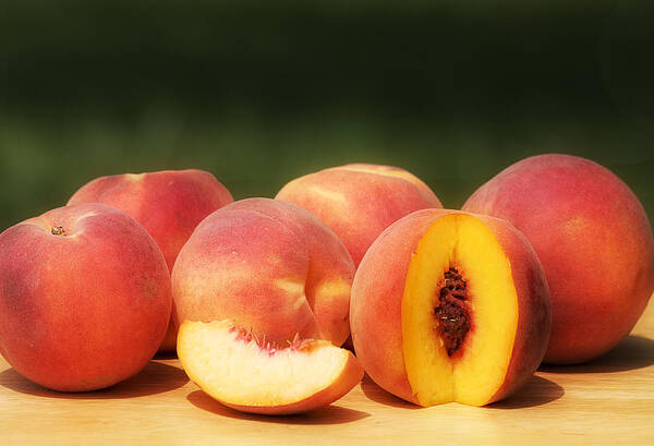 Fruit Poster featuring the photograph Sweet Peaches by Trudy Wilkerson