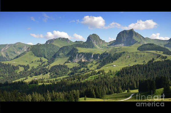 Mountain Poster featuring the photograph Swiss View 1 by Bruno Santoro