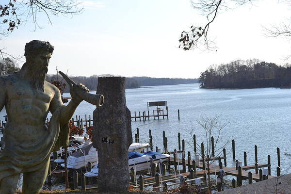 Statue Poster featuring the photograph The Caretaker by Kelly Reber