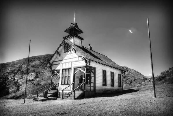 Calico Ghost Town Poster featuring the photograph The School House 2 by The Ecotone