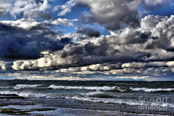 Clouds Poster featuring the photograph The Shore by Andrea Kollo