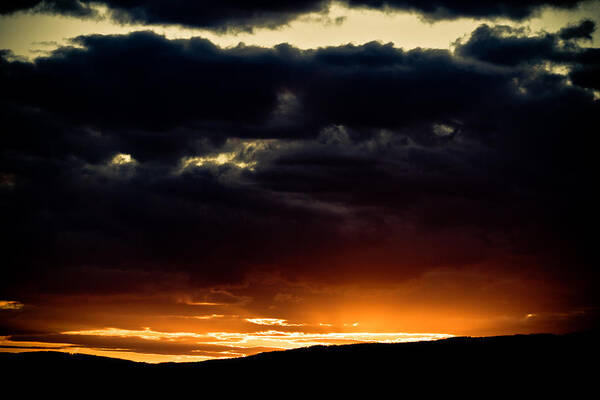 Sunset Poster featuring the photograph The Sun Beats Below by Justin Albrecht