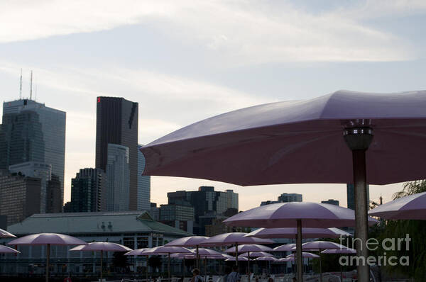 Queens Quay Poster featuring the photograph The Umbrellas of Sugar Beach by Gary Chapple