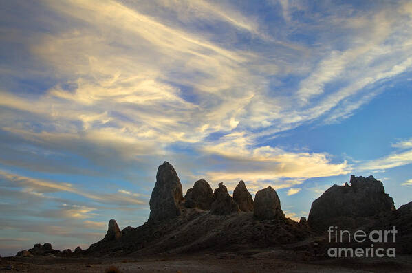 Trona Poster featuring the photograph Trona Pinnacles Windswept by Bob Christopher