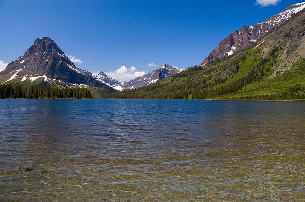 Sinopah Mountain Poster featuring the photograph Two Medicine Lake by Steve Stuller