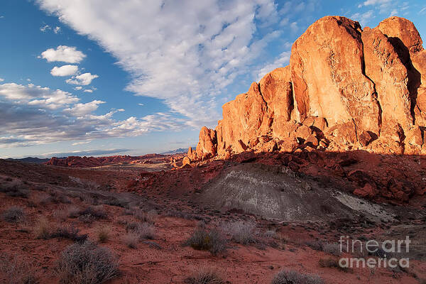 Valley Of Fire Poster featuring the photograph Valley of Fire by Art Whitton