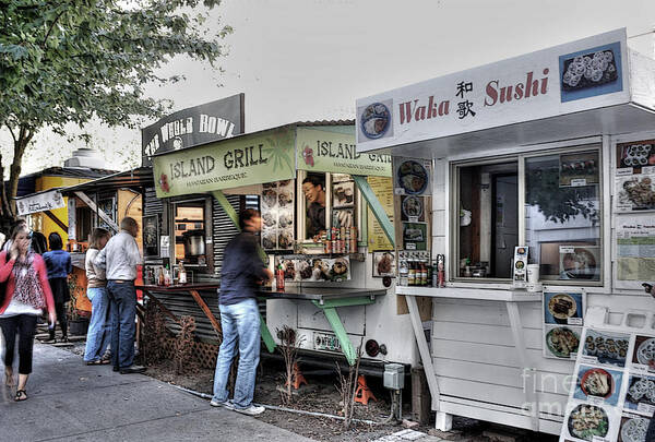 Food Carts Poster featuring the photograph Waka Sushi by David Bearden