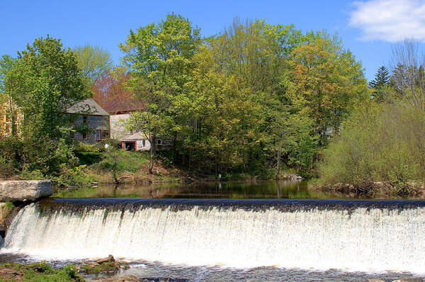 Maine Poster featuring the photograph Waterfall Close Spring by Larry Landolfi