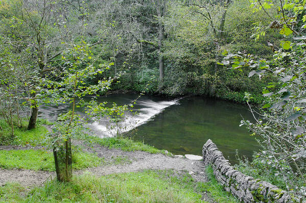 Dovedale Poster featuring the photograph Weir Below Lover's Leap - Dovedale by Rod Johnson