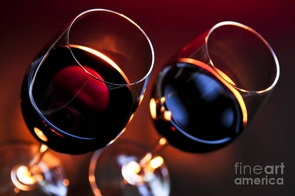 Wine Poster featuring the photograph Wineglasses by Elena Elisseeva