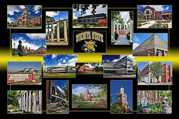 Wsu Poster featuring the photograph WSU Collage by Brian Duram
