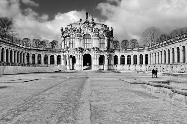 Pavilions Poster featuring the photograph Zwinger Dresden Rampart Pavilion - Masterpiece of Baroque architecture by Alexandra Till
