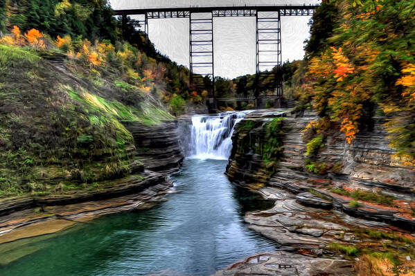  Poster featuring the photograph 0032 Letchworth State Park Series by Michael Frank Jr