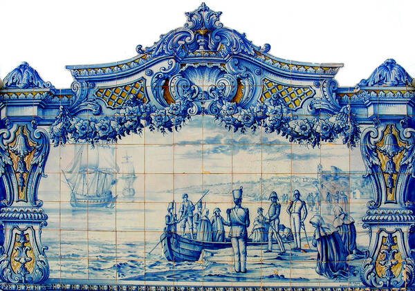 Portugal Poster featuring the photograph Antique Tile #1 by Jean Wolfrum