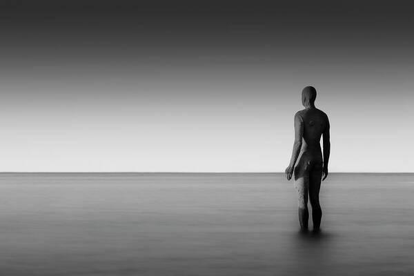 Anthony Gormley Poster featuring the photograph Antony Gormley - Another Time #1 by Ian Hufton