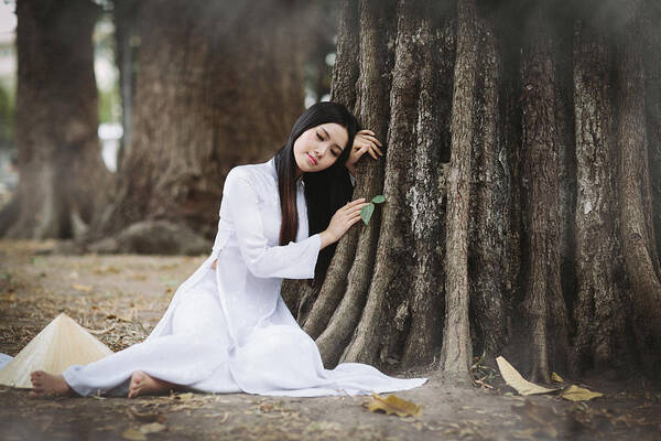 Vietnamese beautiful women wearing ao dai #1 Photograph by Huynh Thu -  Pixels