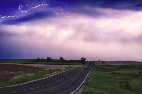  Restaurant Art Poster featuring the photograph Chasing The Storm - County Rd 95 and Highway 52 - Colorado #1 by James BO Insogna