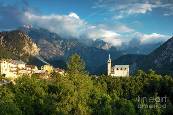 Dolomites Poster featuring the photograph Dolomites Church #1 by Brian Jannsen