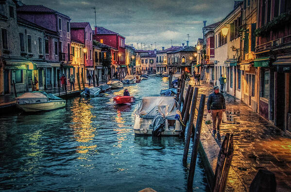 Venice Poster featuring the photograph Heading for Home. #1 by Brian Tarr