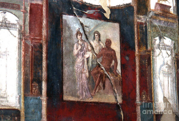 Erik Poster featuring the photograph Herculaneum Fresco #1 by Erik Falkensteen