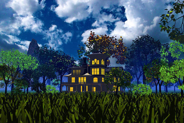 House Poster featuring the photograph House In The Woods by Mark Blauhoefer